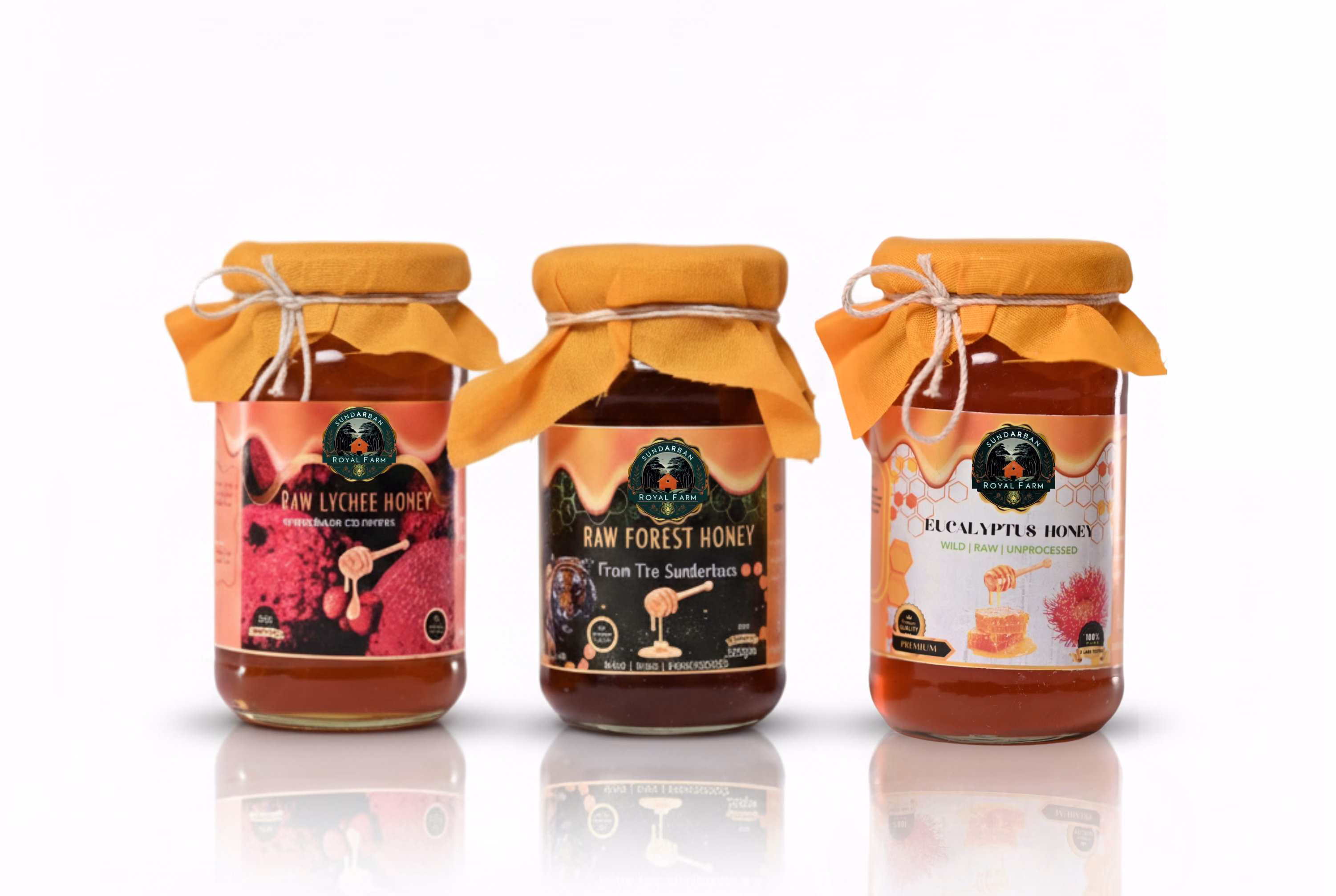 3-in-1 Premium Raw Honey Combo | Sundarban, Lychee & Eucalyptus(250*3=750g)